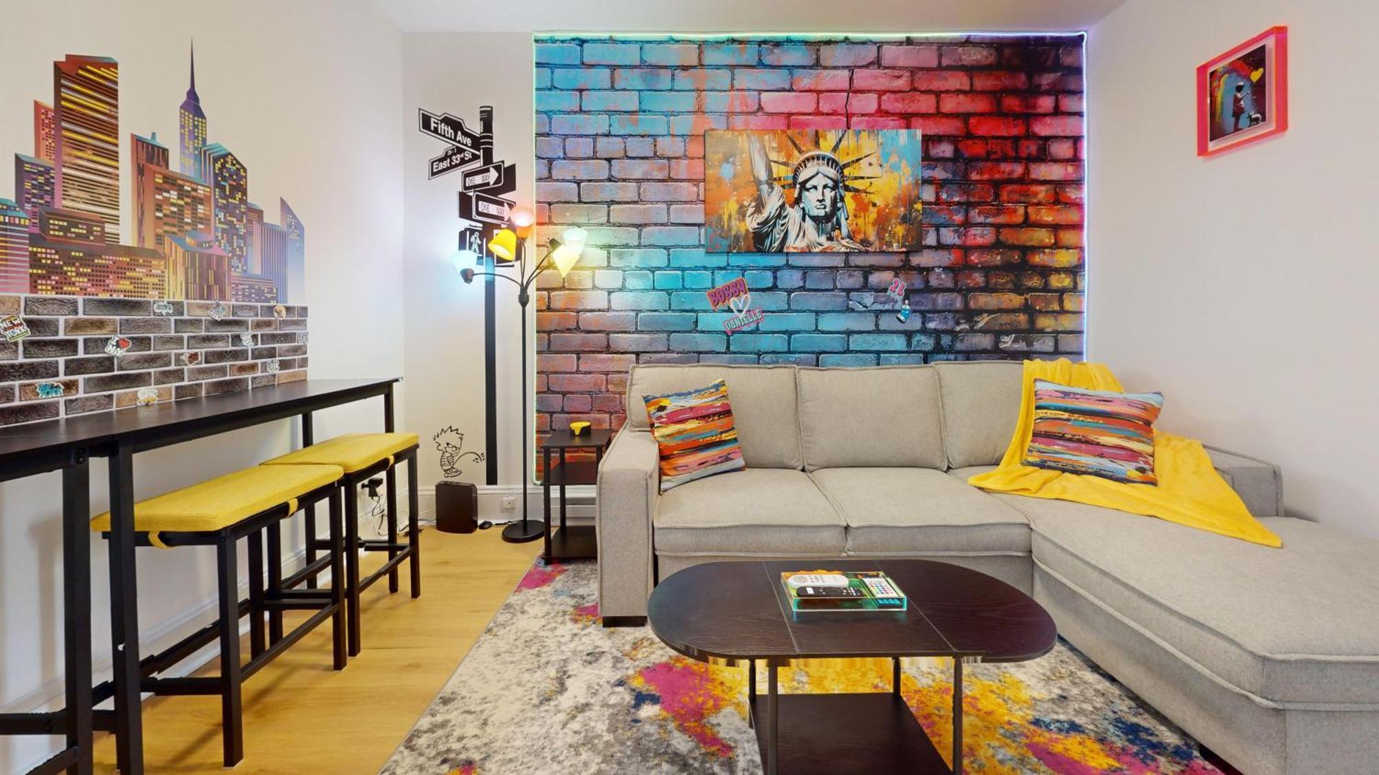 Funky & Colorful Urban Getaway, 20 Minutes To Nyc Apartment Hoboken Luaran gambar