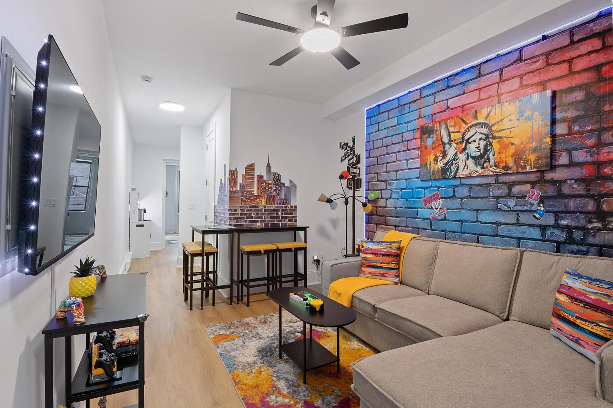 Funky & Colorful Urban Getaway, 20 Minutes To Nyc Apartment Hoboken Luaran gambar